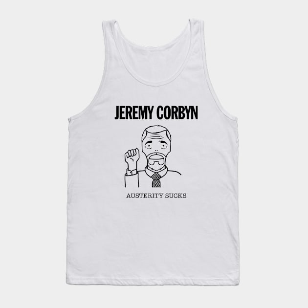 Jeremy Corbyn Austerity Sucks Tank Top by dumbshirts